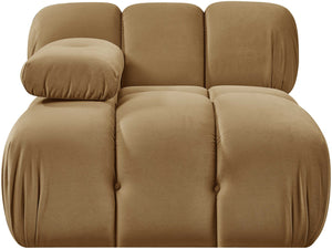 Meridian Furniture Orin Modular Lounge Chair Plush Velvet Upholstery with Repositionable Arm for Living Rooms Saddle 671Saddle-Chair