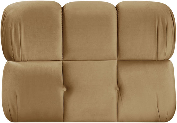 Meridian Furniture Orin Modular Lounge Chair Plush Velvet Upholstery with Repositionable Arm for Living Rooms Saddle 671Saddle-Chair