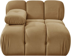 Meridian Furniture Orin Modular Lounge Chair Plush Velvet Upholstery with Repositionable Arm for Living Rooms Saddle 671Saddle-Chair