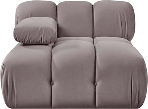 Meridian Furniture Orin Modular Lounge Chair Plush Velvet Upholstery with Repositionable Arm for Living Rooms Taupe 671Taupe-Chair
