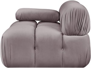 Meridian Furniture Orin Modular Lounge Chair Plush Velvet Upholstery with Repositionable Arm for Living Rooms Taupe 671Taupe-Chair