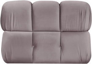 Meridian Furniture Orin Modular Lounge Chair Plush Velvet Upholstery with Repositionable Arm for Living Rooms Taupe 671Taupe-Chair