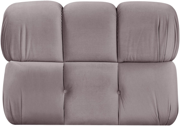 Meridian Furniture Orin Modular Lounge Chair Plush Velvet Upholstery with Repositionable Arm for Living Rooms Taupe 671Taupe-Chair