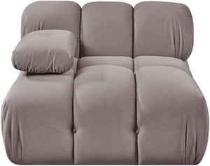 Meridian Furniture Orin Modular Lounge Chair Plush Velvet Upholstery with Repositionable Arm for Living Rooms Taupe 671Taupe-Chair