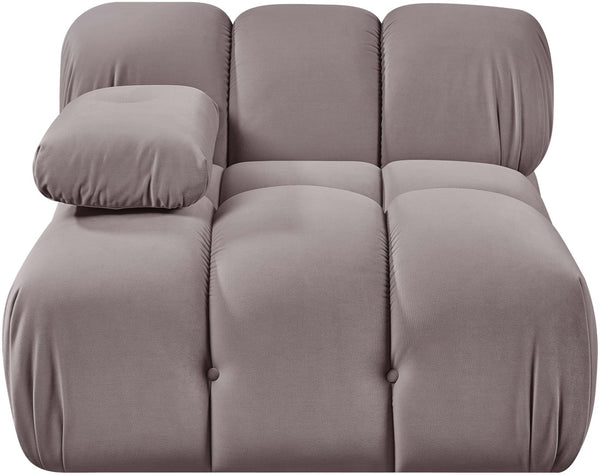 Meridian Furniture Orin Modular Lounge Chair Plush Velvet Upholstery with Repositionable Arm for Living Rooms Taupe 671Taupe-Chair