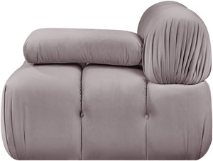 Meridian Furniture Orin Modular Lounge Chair Plush Velvet Upholstery with Repositionable Arm for Living Rooms Taupe 671Taupe-Chair