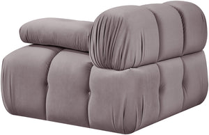 Meridian Furniture Orin Modular Lounge Chair Plush Velvet Upholstery with Repositionable Arm for Living Rooms Taupe 671Taupe-Chair