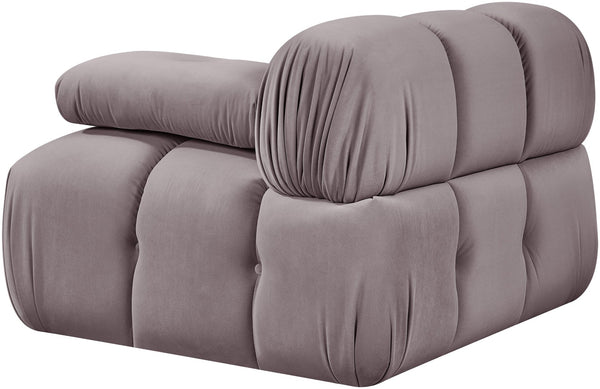 Meridian Furniture Orin Modular Lounge Chair Plush Velvet Upholstery with Repositionable Arm for Living Rooms Taupe 671Taupe-Chair