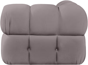 Meridian Furniture Orin Modular Corner Lounge Chair Plush Performance Velvet with Locking Latches for Sectional Use Taupe 671Taupe-Corner