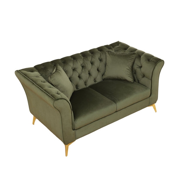English Elm 102 Inch Linen Modular Sectional Sofa with Hidden Storage and Cloud Cushion Comfort Green W1099S00175