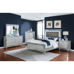 English Elm Arabesque Six Drawer Dresser with Crystal Pulls and Fretwork Art Deco Glam Finish B062P441419