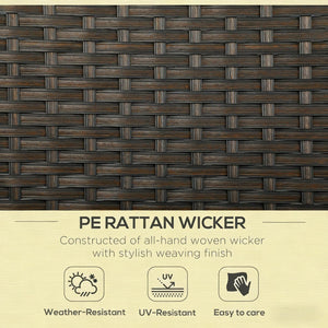 English Elm Patio Three-seat Outdoor Sofa Handwoven Pe Rattan Steel Frame with Foam Cushions T3971P446225