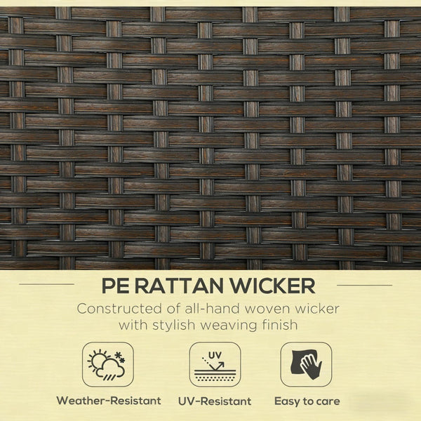 English Elm Patio Three-seat Outdoor Sofa Handwoven Pe Rattan Steel Frame with Foam Cushions T3971P446225