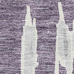 HomeRoots 8' X 10' Purple and Beige Striped Area Rug - Durable, Washable, UV-Protected for Stylish Living Spaces 672000
