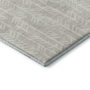 HomeRoots 8' Beige and Ivory Tribal Round Rug – Washable, UV-Protected, Stylish, and Durable for Any Space! 672017