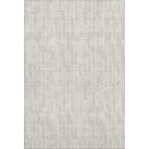 HomeRoots 8' X 10' Beige & Ivory Tribal Area Rug - Washable, UV-Protected, Durable for Family & Pets' Homes 672018
