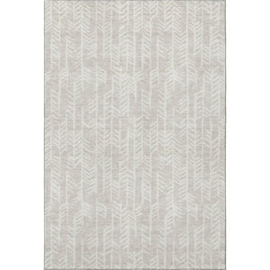 HomeRoots 9' X 12' Beige Tribal Area Rug – Soft, Washable, Stain-Resistant with UV Protection for Family Homes 672019
