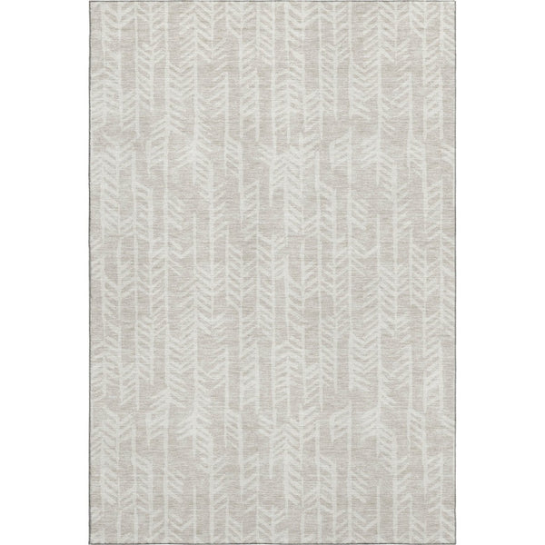 HomeRoots 10' Beige and Ivory Tribal Area Rug - Washable, UV Protected, Durable, Perfect for Family Life! 672020