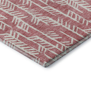 HomeRoots 10' X 14' Blush & Ivory Tribal Area Rug - Washable, UV Protected, Soft, Durable & Stylish Solution! 672032
