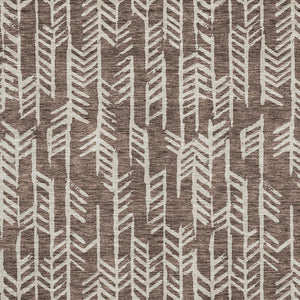 HomeRoots 5' X 8' Brown and Beige Tribal Area Rug – Durable, UV-Protected, Washable & Perfect for Any Room! 672034