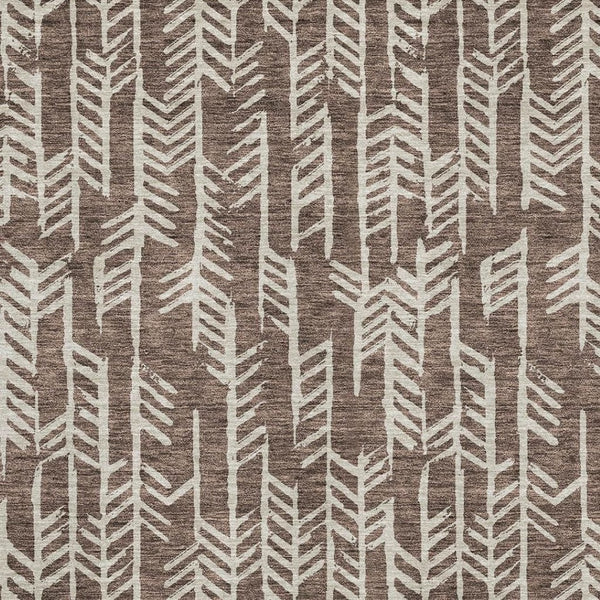 HomeRoots 5' X 8' Brown and Beige Tribal Area Rug – Durable, UV-Protected, Washable & Perfect for Any Room! 672034
