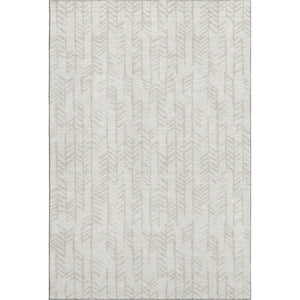 HomeRoots 8' X 10' Ivory and Beige Tribal Area Rug – Washable, UV Protected, Stain Resistant for Busy Homes 672060