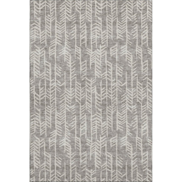 HomeRoots 10' X 14' Taupe And Beige Tribal Area Rug - Durable, Washable, UV Protected for Busy Homes & Style 672086