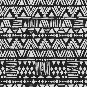 HomeRoots 8' X 10' Black and Ivory Southwestern Washable Area Rug with UV Protection for Busy Homes & Style 672096