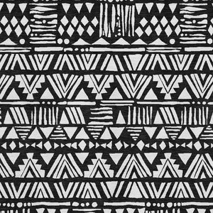 HomeRoots 9' X 12' Black and Ivory Southwestern Area Rug - Durable, Stain-Resistant, UV Protected for Homes 672097