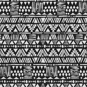 HomeRoots 9' X 12' Black and Ivory Southwestern Area Rug - Durable, Stain-Resistant, UV Protected for Homes 672097