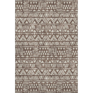 HomeRoots 10' Southwestern Brown and Beige Washable Area Rug - Durable, UV Protected, Perfect for Family Spaces 672104
