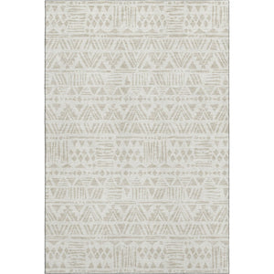 HomeRoots 8' X 10' Ivory And Beige Southwestern Area Rug - Durable, Stain-Resistant, UV Protected for Homes 672120