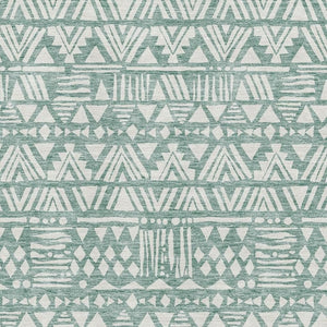 HomeRoots 5' X 8' Sage and Ivory Southwestern Area Rug - UV Protected, Stain Resistant, Perfect for Families! 672130