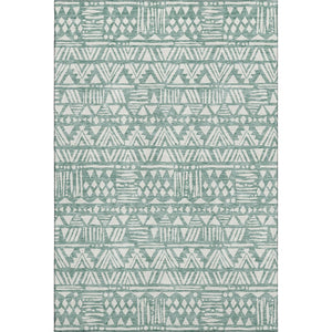 HomeRoots 9' X 12' Sage and Ivory Southwestern Area Rug – Washable, UV-Protected, Durable for Family Spaces 672133