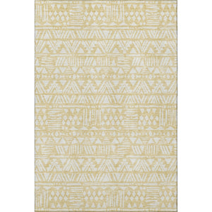 HomeRoots 9' X 12' Southwestern Wheat & Ivory Area Rug - Washable, UV Protected, Durable for Busy Homes! 672151