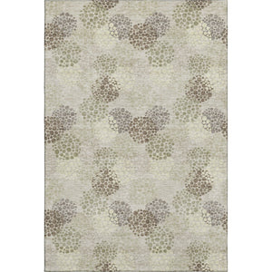 HomeRoots 10' X 14' Washable Beige Tan & Ivory Polka Dot Area Rug with UV Protection for Busy Homes & Kids 672158
