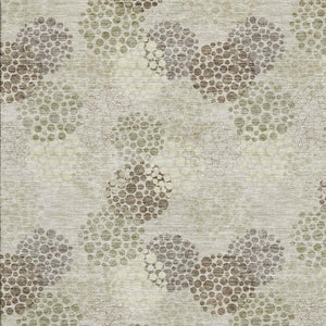 HomeRoots 10' X 14' Washable Beige Tan & Ivory Polka Dot Area Rug with UV Protection for Busy Homes & Kids 672158