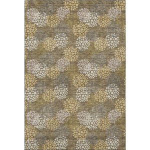 HomeRoots 5' X 8' Washable Brown Taupe & Beige Polka Dot Area Rug – Durable, UV-Protected, Pet-Friendly Design! 672166