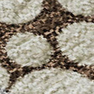 HomeRoots 5' X 8' Washable Chocolate Gray & Copper Polka Dot Area Rug with UV Protection for Busy Homes 672184