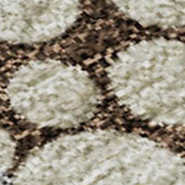 HomeRoots 8' X 10' Washable Chocolate Gray & Copper Polka Dot Area Rug – Pet-Friendly, UV Protected, Stylish Design 672186