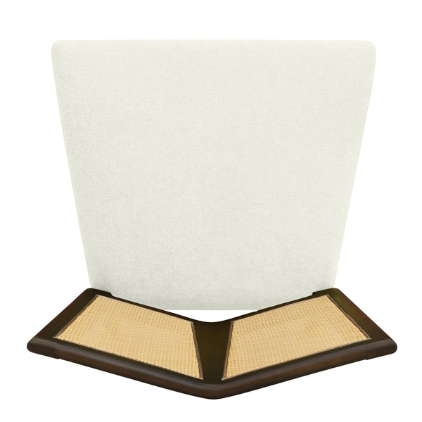 English Elm Christopher Knight Home® - Rattan Mid-Century Dining Chair Set of 2 with Woven Cane Back, Upholstered High-Density Seat Cushion Beige,Dark Brown N771P254006O