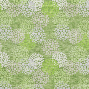 HomeRoots 8' X 10' Green and Ivory Polka Dot Area Rug - Washable, UV-Protected, Stain-Resistant for Home Use 672198