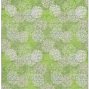 HomeRoots 8' X 10' Green and Ivory Polka Dot Area Rug - Washable, UV-Protected, Stain-Resistant for Home Use 672198