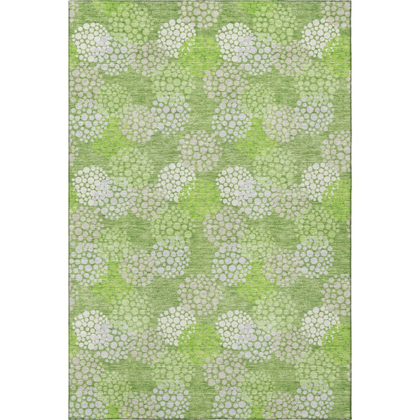 HomeRoots 10' Green and Ivory Polka Dot Washable Area Rug with UV Protection - Perfect for Busy Homes! 672200
