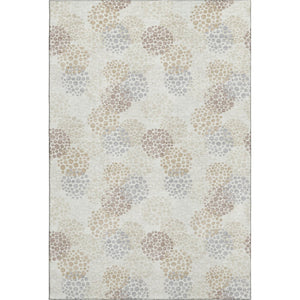 HomeRoots 10' X 14' Ivory Taupe Polka Dot Washable Area Rug - Durable, Stain Resistant, UV Protected Charm 672206