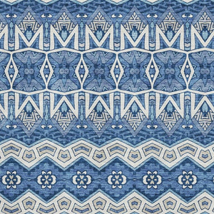 HomeRoots 8' Moroccan Washable Area Rug in Blue, Beige & Ivory – UV Protected, Stain Resistant, Easy Care! 672246