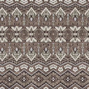 HomeRoots 5' X 8' Moroccan Washable Area Rug – Stylish Brown & Beige Design with UV Protection for Family Homes 672250