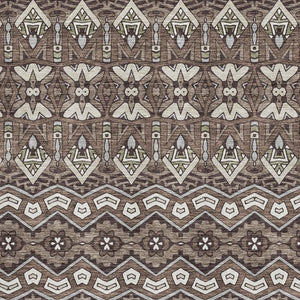 HomeRoots 10' Moroccan Washable Area Rug in Brown & Beige - Stain Resistant, UV Protected, Family Friendly 672254