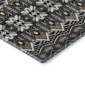 HomeRoots 10' X 14' Charcoal Ivory Moroccan Area Rug – Washable, UV Protected, Durable for Busy Homes & Kids 672260