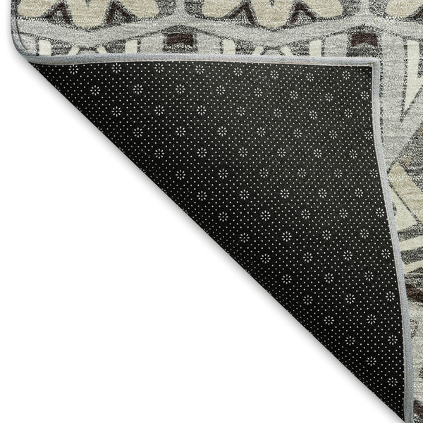 HomeRoots 8' X 10' Gray Ivory Beige Moroccan Area Rug – Washable, UV-Protected, Durable & Stylish for Any Space 672276